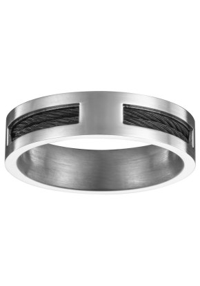 Bague Homme en acier,...